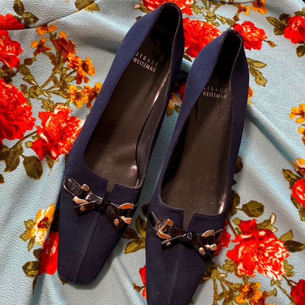Stuart Weitzman navy blue shoes